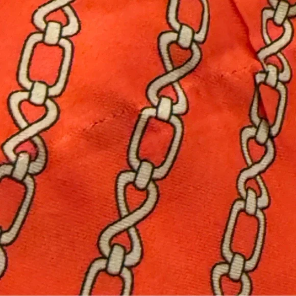 J CREW pull-on silk pant in red chains print Size 12 - Picture 5 of 11